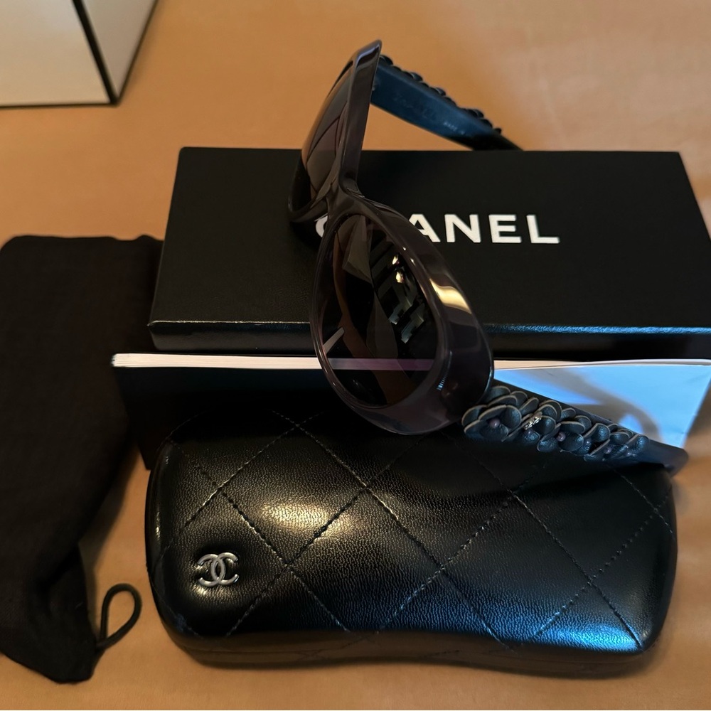 Chanel vintage gray sunglasses